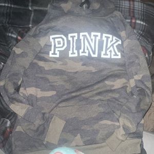 PINK Victoria secret camouflage oversized hoodie. Size medium.